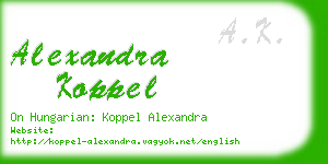 alexandra koppel business card